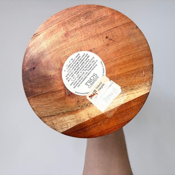 Two’s Company NWT Solid Wood Candle Pedestal // Candle Stand // candle holder - Picture 3 of 13